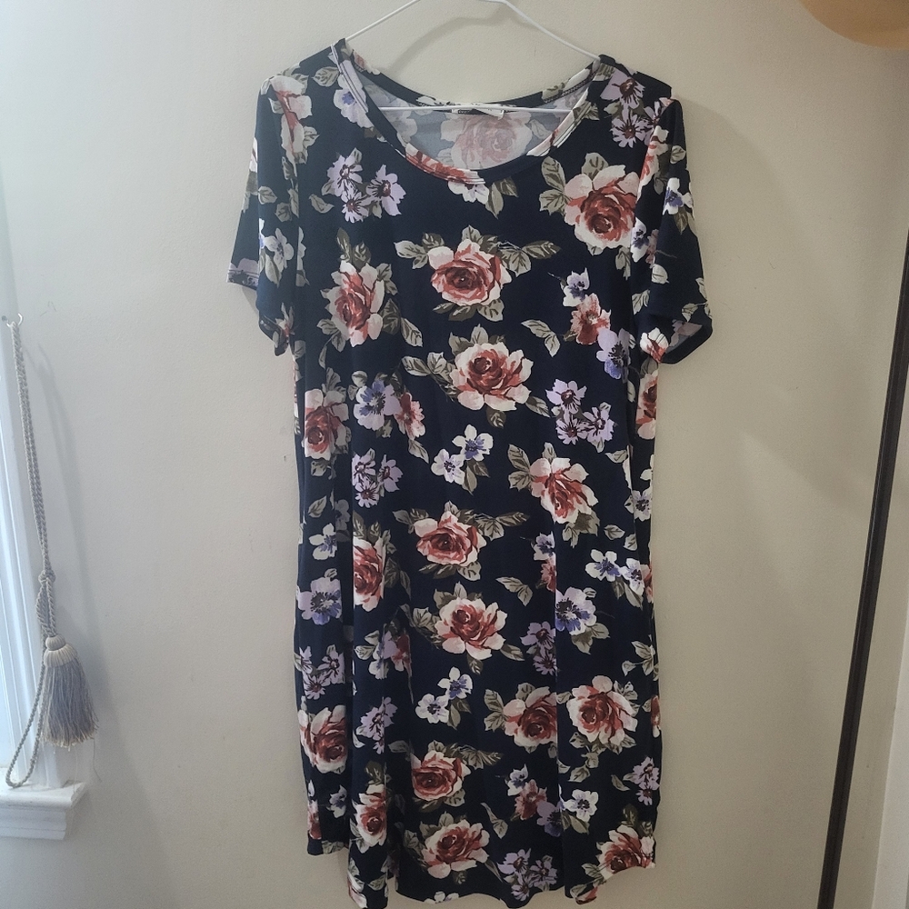 Viamor Audrey Floral Pocket Dress Size L